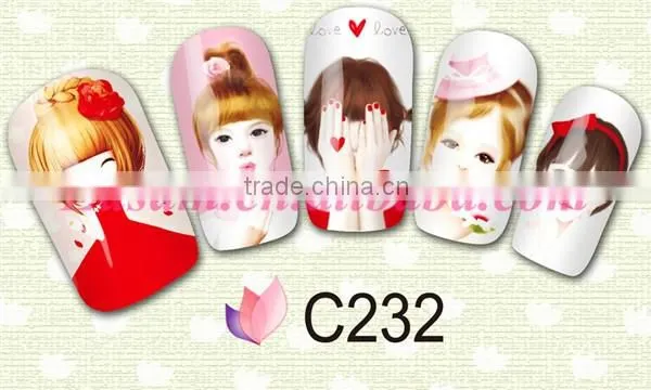 BLE nail stciker beautiful nail art water printing nail wrap C series