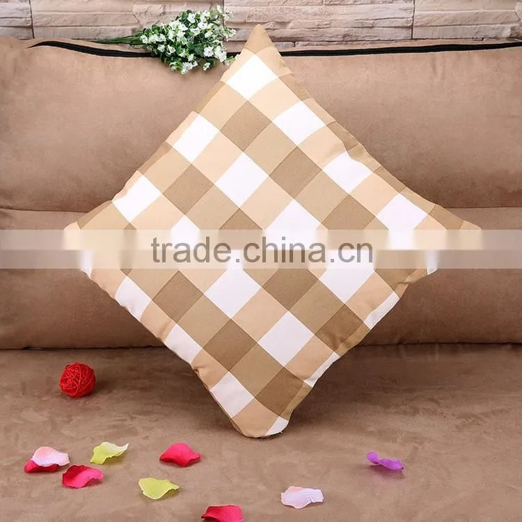 2015 new the plaid printed cotton pillowcases Creative home sofa cushion for leaning on