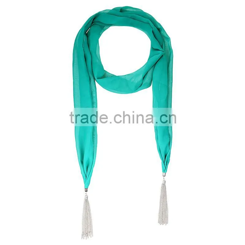 Wholesale commute simple tassel scarf,muslin scarf