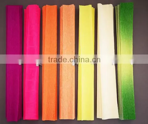Hot sale Colorfast&Flameproof Crepe Paper in Sheet/Roll