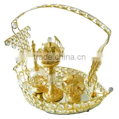 2016 simple crystal decoration iron craft sets T132
