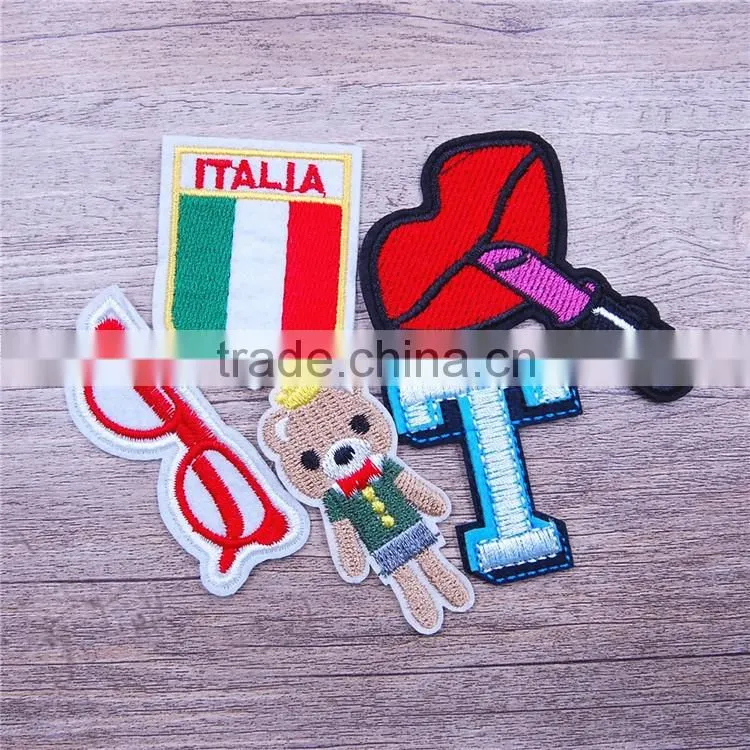 wholesale iron-on embroidered blazer crest glasses patches