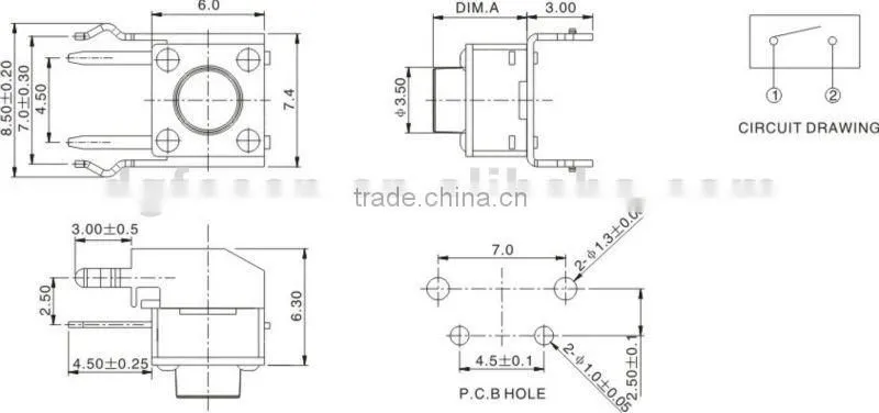 Types of electrical switches TS-1305A