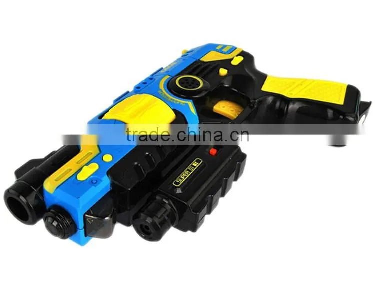 Infrared ray fighting kids plastic electric gun toy with light and sound