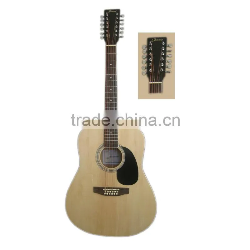 Rosewood fingerboard ash plywood acoustic guitar