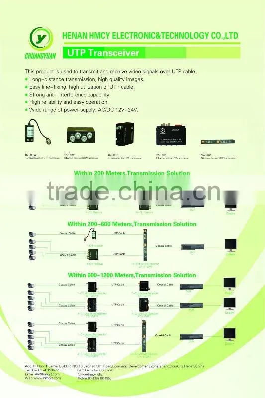 1-CH CCTV UTP Active Video Balun Receiver