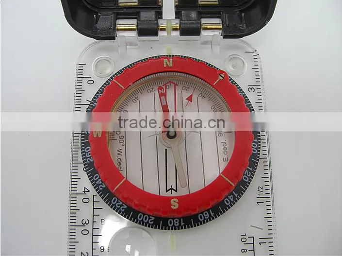 Outdoor Hiking Camping Pocket camping Map Compass with mirror