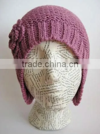 Winter Hat for Women Aviator Knitted Beanie Hat for Girls and Women
