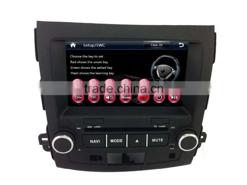 ZESTECH hot sale auto multimedia Car audio for mitsubishi outlander car audio player with GPS BT 3G DVD STEERING WHEEL CONTROL