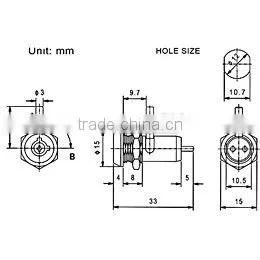 Dual Functioned Tubular Key Lock Switch
