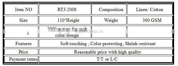 New design Korean/Japan modern style -Black and white linen cotton jacquard printed material for car cushion set, office cushion