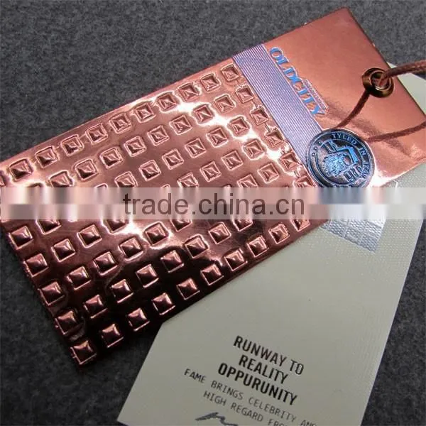 Full Square Embossed Tags For Clothing