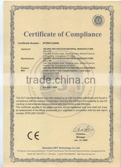 aluminum Bar gusset plate/composite ceiling tiles