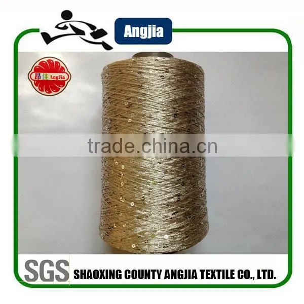 Sequins yarn, sequin blended hand kniting yarn