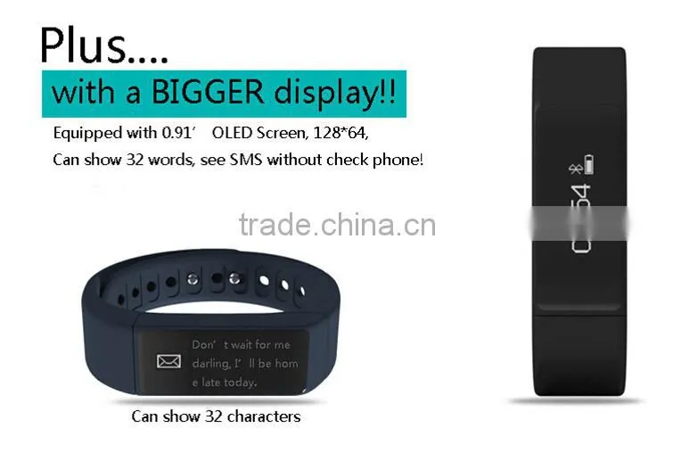 Original i5 plus smart bracelet ip65 waterproof watches 0.91" oled smartband bluetooth 4.0