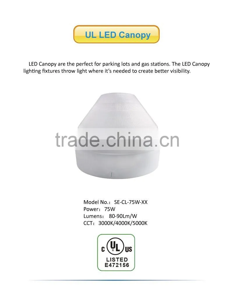 2016 thai products wholesale 75w gas station led canopy lights