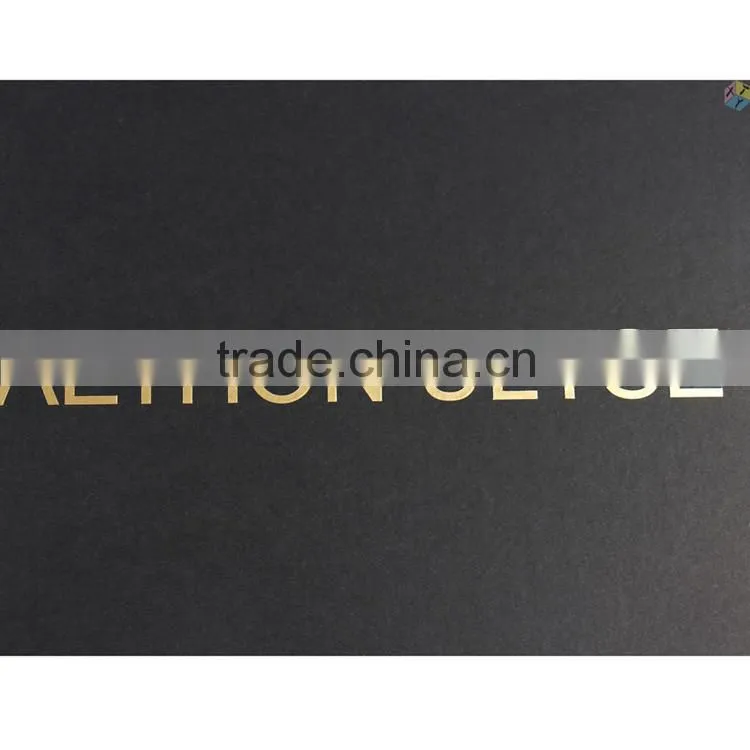 handmade foil stamped cardboard sliding black big paper box