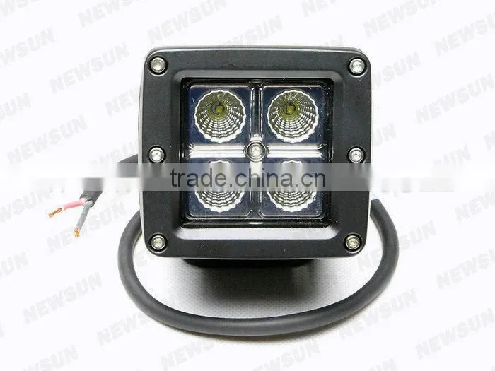 Highly recommended 16W 3" Square LED driving light 9-32v IP67 C REE led car driving light 16w led construction working light