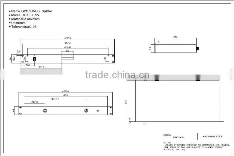Rack-mounted step adjustable GPS Amplifier