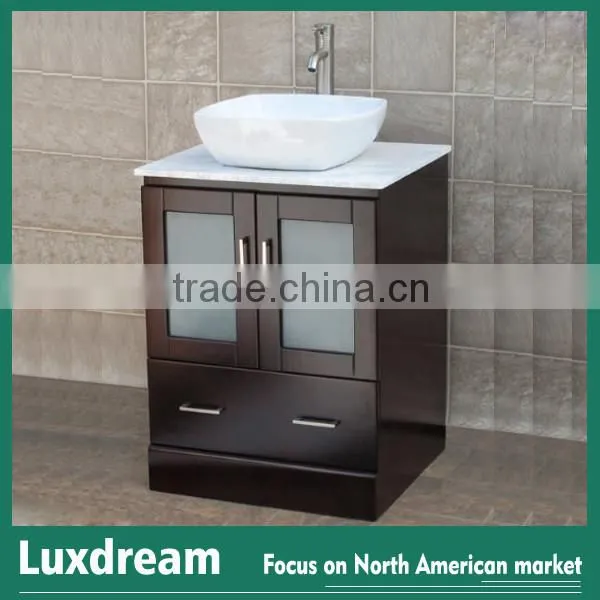 30" charcoal solid wood leg USA bathroom vanity