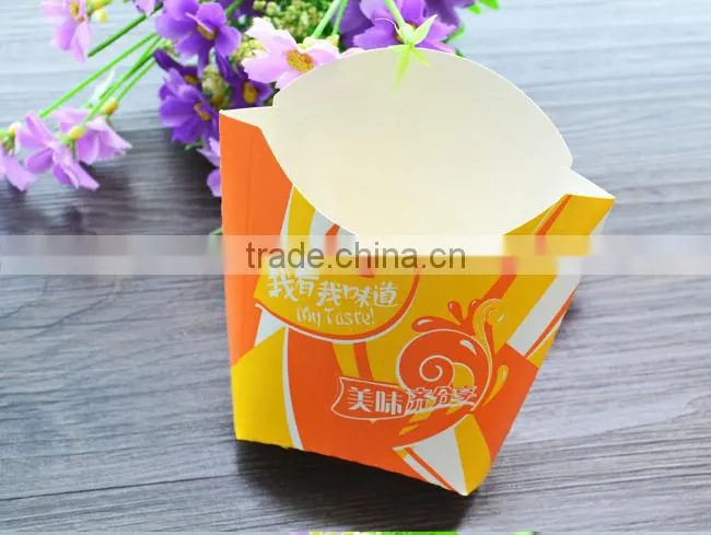 hot sell paper packaging box fried chips box and fried fish box