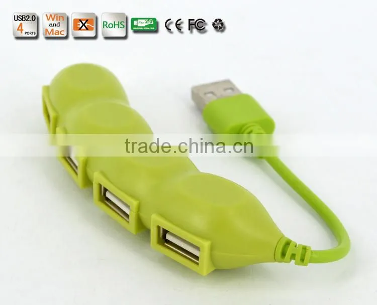 China Personal Design slim funny mini 4 port usb 2.0 hub from usb hub suppliers