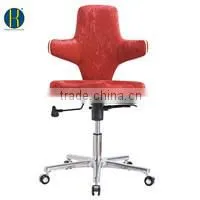 HY1033 Red & Black Fabric Low Price Hospital Chair with Backrest