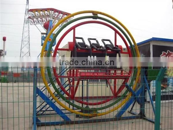 China mini thrilling rides attractive equipment trailer amusement rides human gyroscope for sale