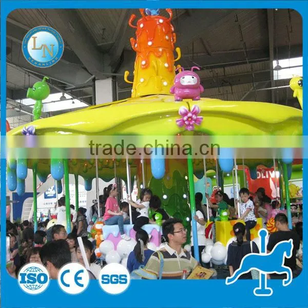 LED decorated christmas musical indoor carousel ride kids animated carousel
