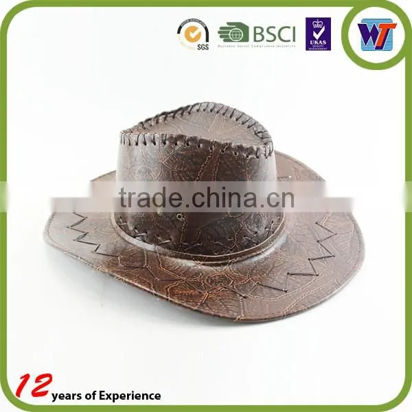 Brown or Camel color wide brim fashion fedora lemmy cowboy hat