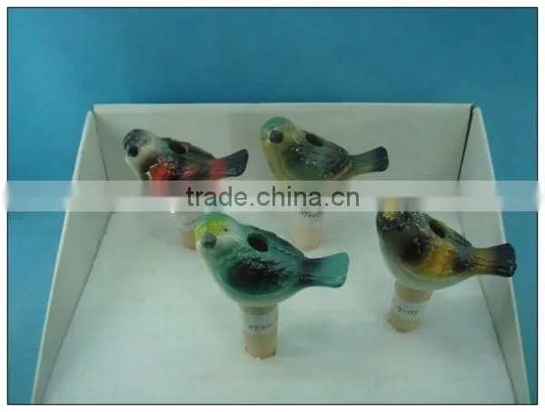 Garden decoration pottery birds plant watering spike