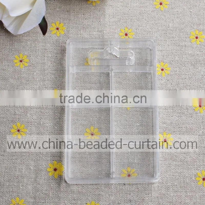 Hot Sale 1.5*6*9.7cm Rectangle 6 Grid Clear Plastic Organizer Storage Beads Box