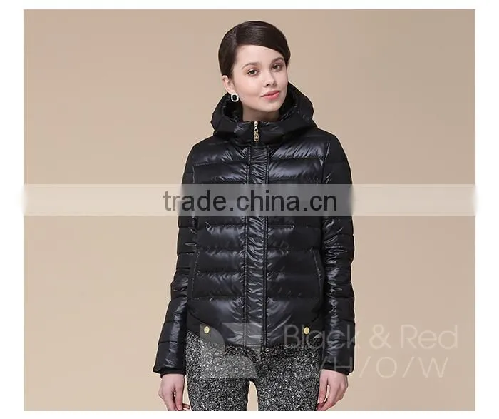 Lady's fashion dark women down jacket for the winter