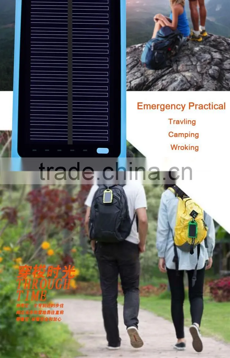 2016 new products 8000mAh mobile solar charger/portable power bank/mobile phone accessories