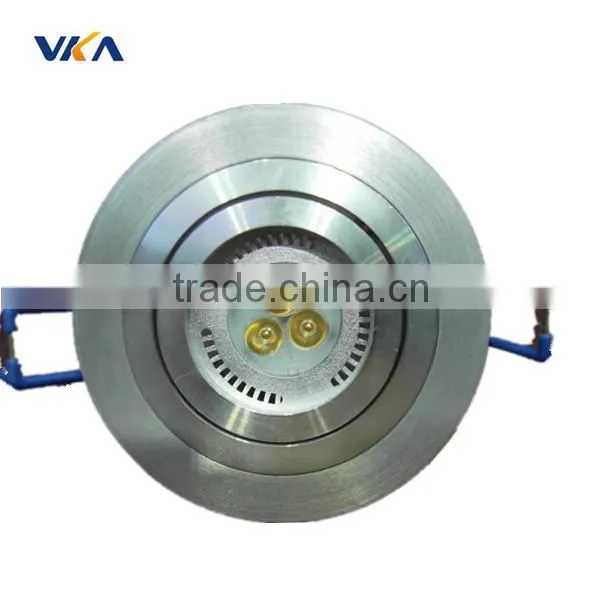 high lumen aluminum round LED spotlight recessed installation