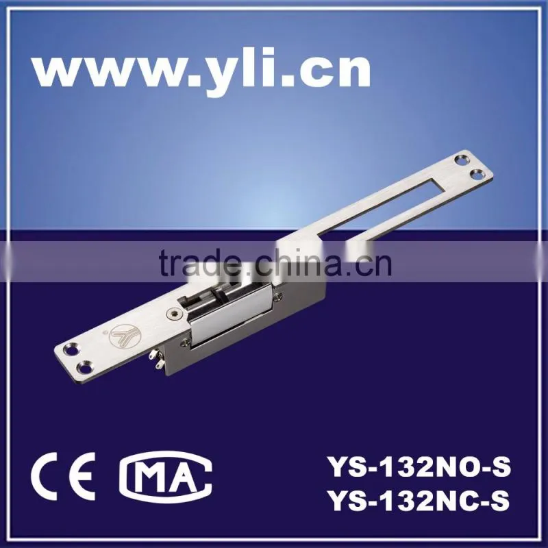 Electric strike with long faceplate and signal output