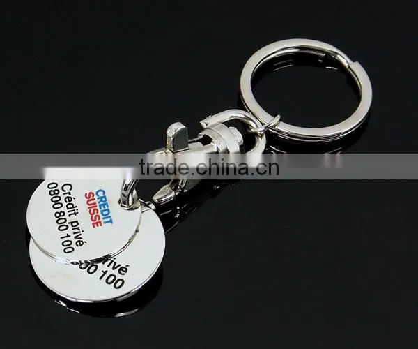 Wholesale Design Your Own Cheap Shopping Cart Metal Custom Trolley Coin Keyring