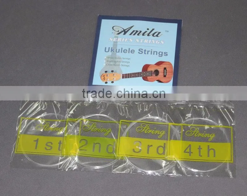 Amola Ukulele Strings Soprano Concert Tenor 21" 23" 26" Ukulele Strings (Paper Box Pack,Black White Clear Choose)