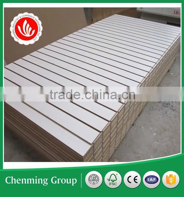 melamine slotted MDF panels