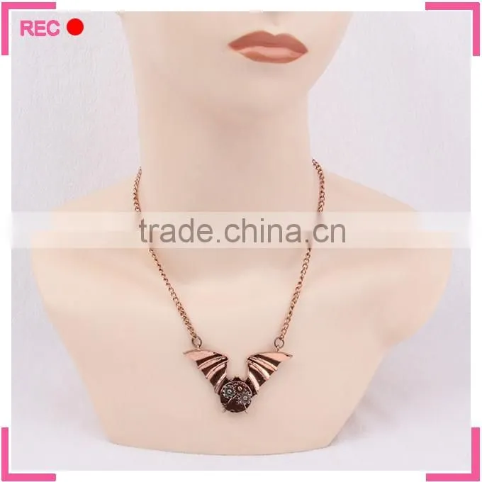 Personalized necklace with bat pendant, necklaces for young girls