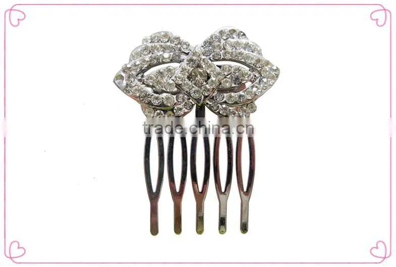 Decorative hair combs women's,charm hair comb,diamond hair comb