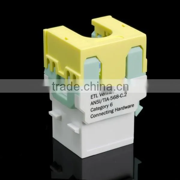 Network Solution RJ45 Super Cat6 UL 180 Degree Unshielded UTP Modular Keystone Jack
