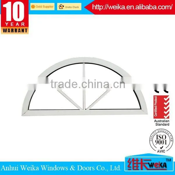 Aluminum profile garden toilet fixed shaped round glass window