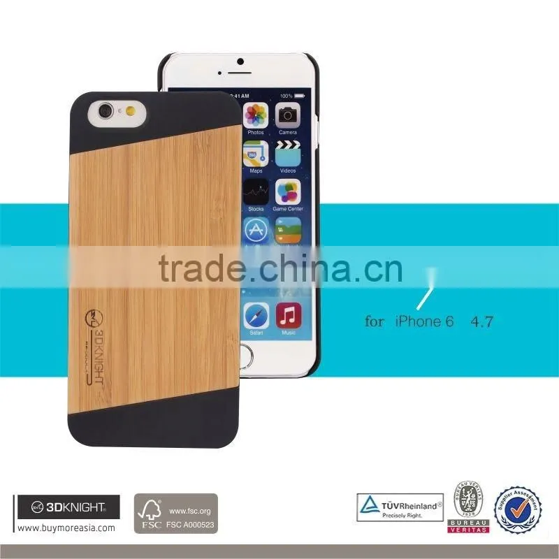 2016 Sublimation Phone Cases Blank Mobile Phone Case Real Bamboo Printing For IP6, for iphone 6s blank case