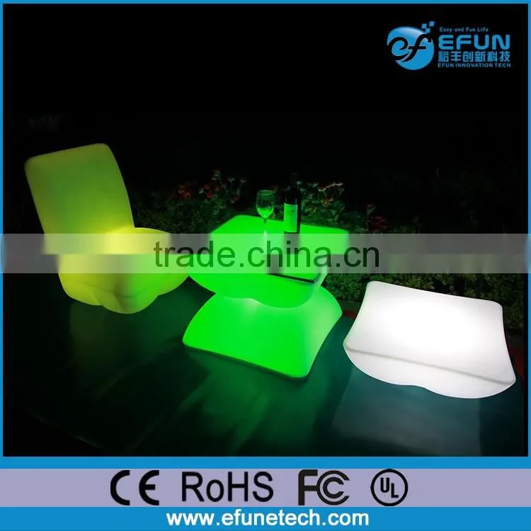Outdoor/indoor LED sofa chair,illuminated led bar furniture RGB color changing sofa