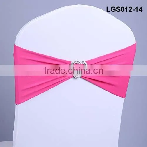wholesale light purple spandex chair cover chair band with buckle