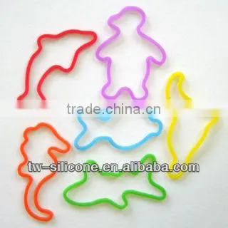super elastic silicone rubber bands with animal design