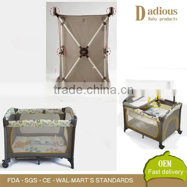Promotional & Discount Child Playpen Baby Crib with Toy Double Bed