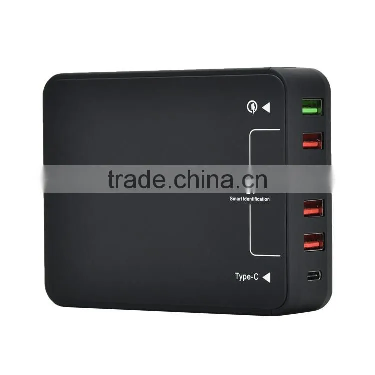 UK US EU plug type-c outlet QC 3.0 fast chaging usb plug charger
