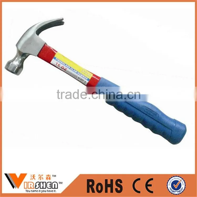 Fine polishing multi size double color TPR coating handle American type claw hammer